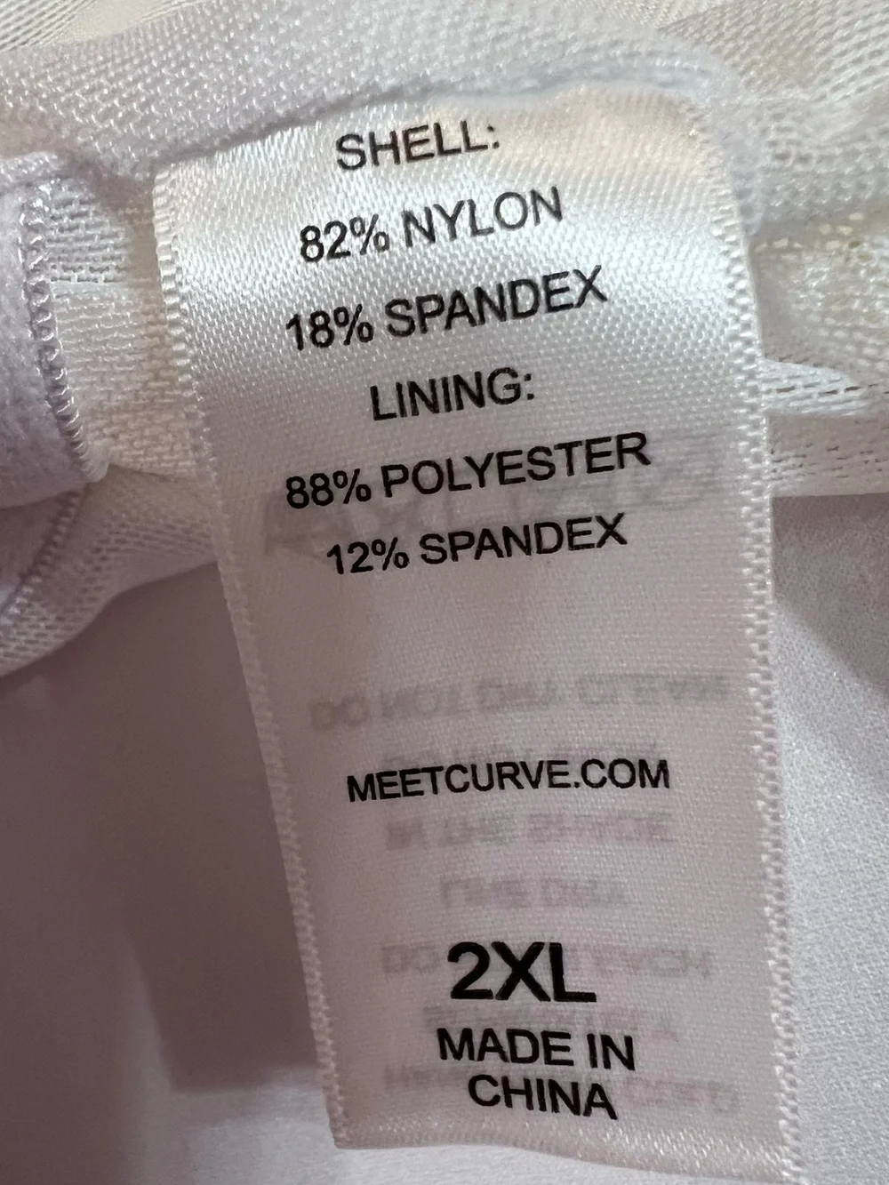 Meet.Curve Women’s One-Shoulder Ivory/Black‎ One-Piece Swimsuit. Size 2XL. NWT.